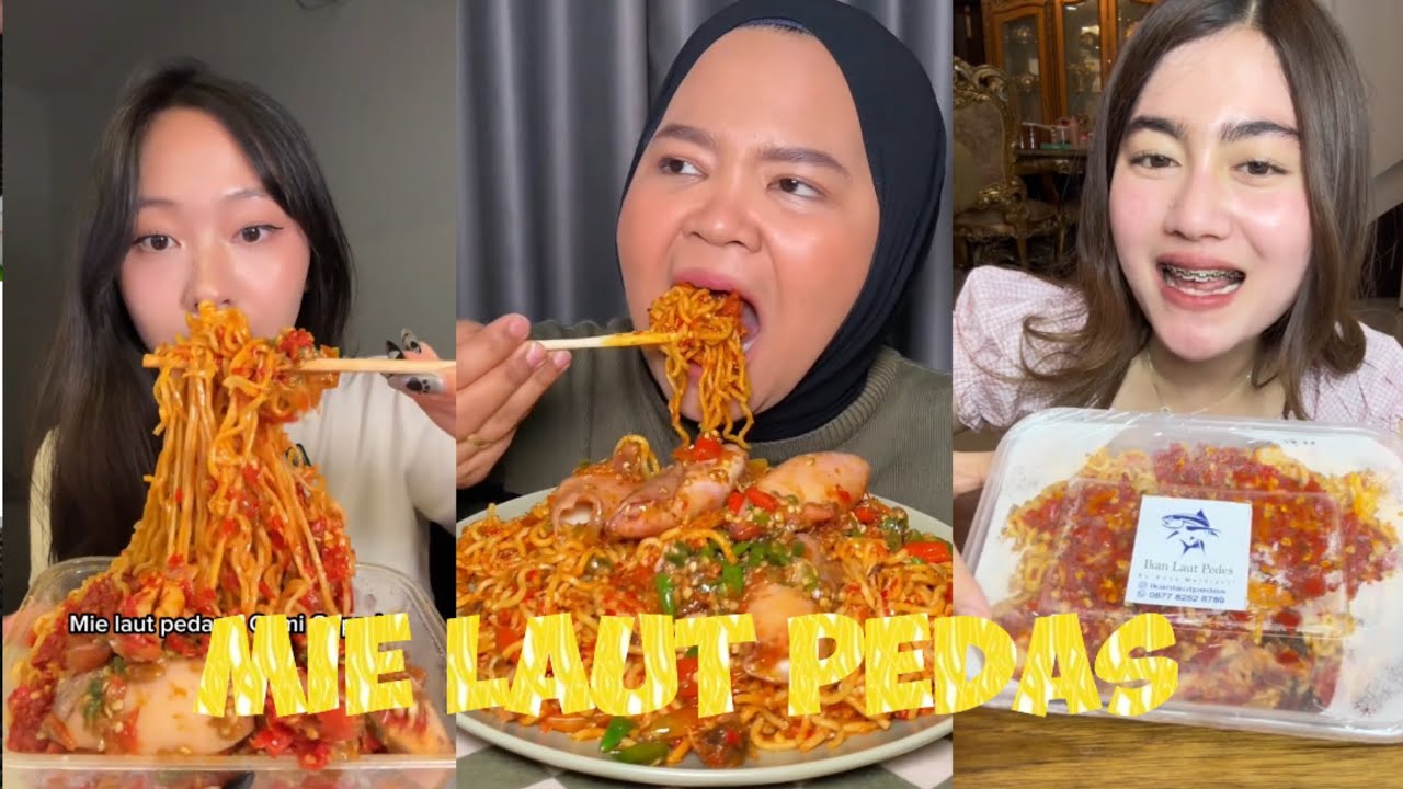 KOMPILASI ASMR MIE LAUT PEDAS BY MELDI 
