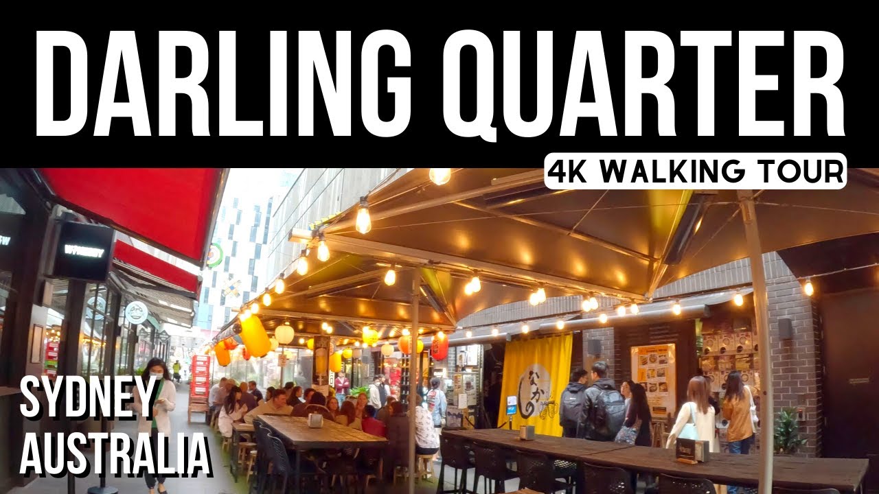 4K 🌤️ Darling Quarter Walking Tour 🇦🇺 Sydney Australia