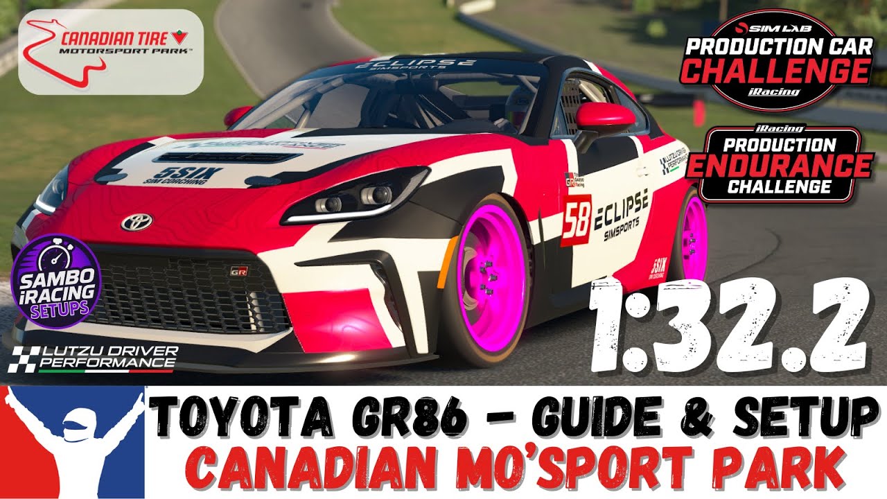 iRacing Toyota GR86 Mosport Guide 1:32.3 - GR86 Canadian Tyre Motorsport Track Guide & Setup