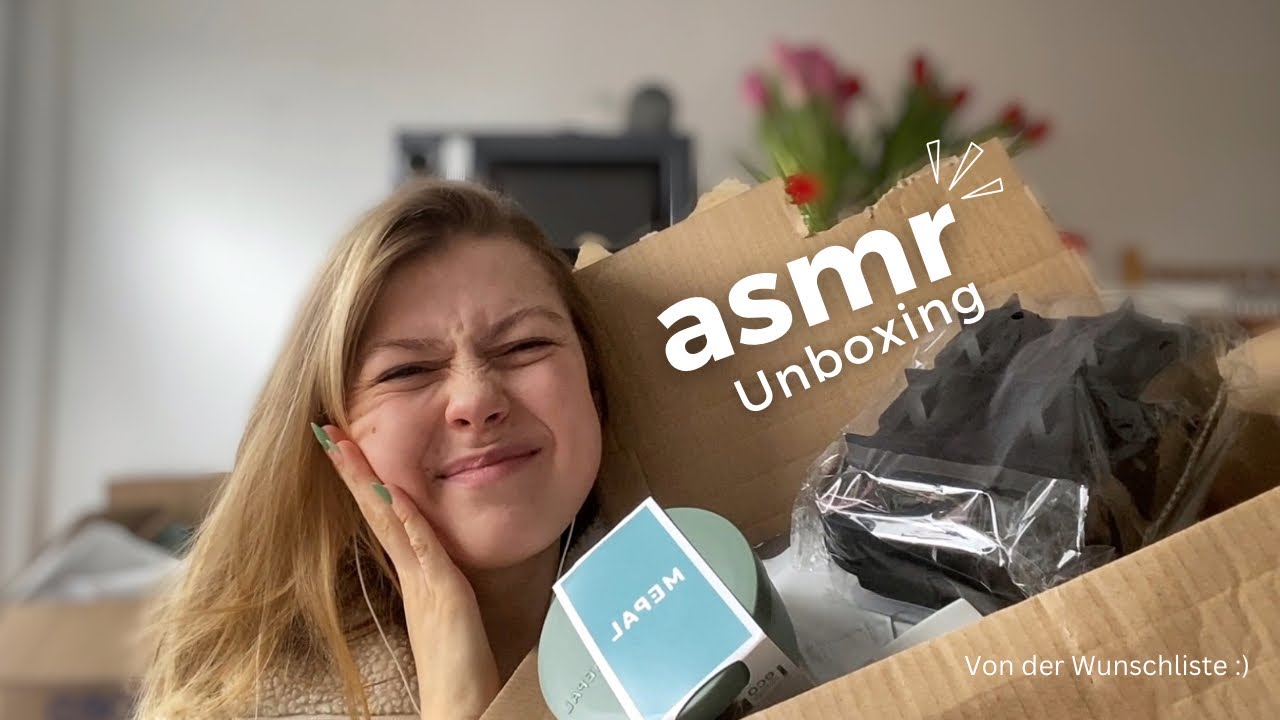 ASMR Unboxing Haul von meiner Wunschliste 🤓 | whispering / tapping - ramble (german)