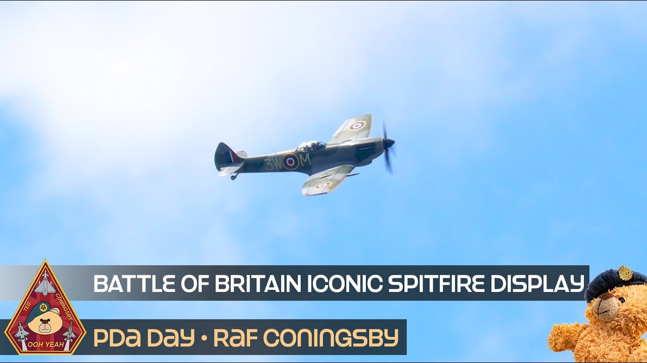 BATTLE OF BRITAIN ICONIC SUPERMARINE SPITFIRE SOLO DISPLAY • PDA DAY 2024 RAF CONINGSBY