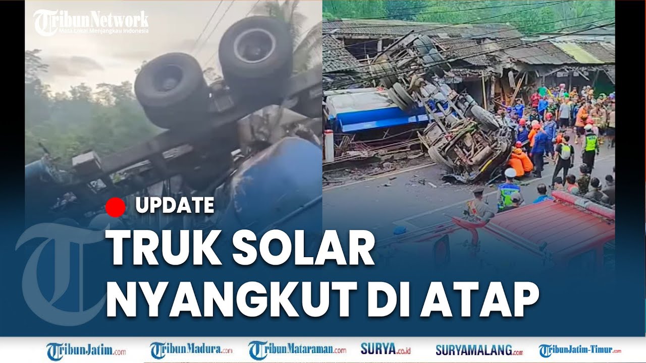 🔴KECELAKAAN MAUT DI PURWOREJO, Truk Solar Terguling dan Tersangkut di Atap, Satu Orang Tewas