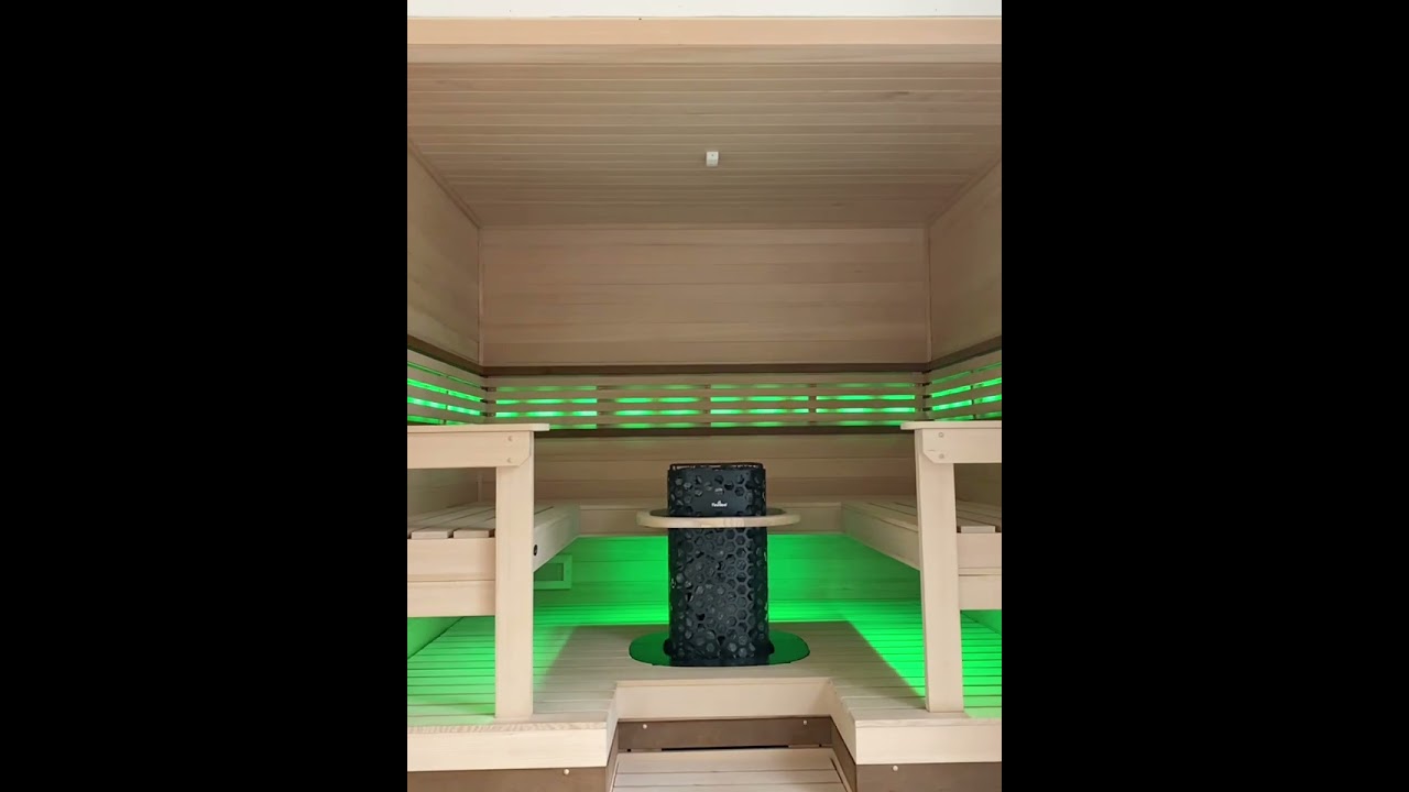 Beautiful full glass enclosure on this custom room.