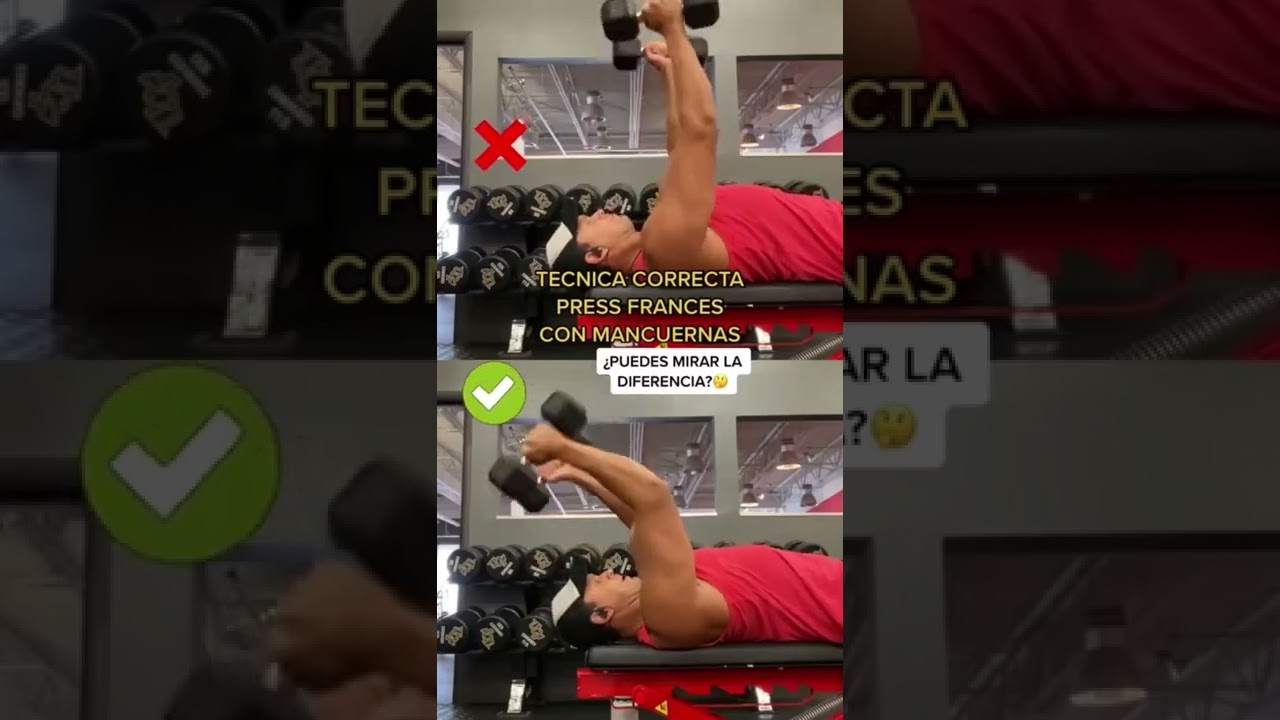 ¿SABES HACER PRESS FRANCES CON MANCUERNAS? MIRA ESTE VIDEO