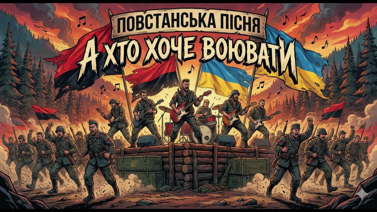 Повстанська пісня – А хто хоче воювати (Ukrainian Rock March / Military Anthem)