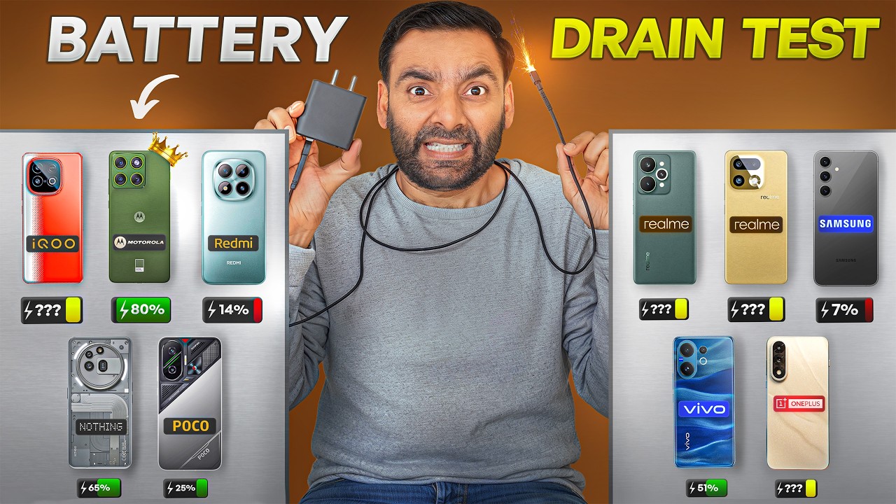 5000mAh vs 7000mAh 🔋 Ultimate Battery Drain Test | BEST & WORST