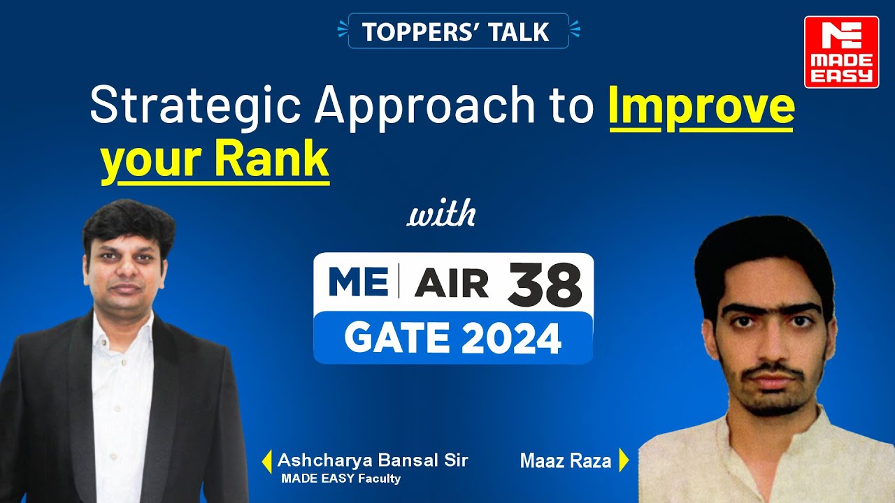 GATE 2024 Ranker | Mechanical Engineering (ME) | AIR 38 | Maaz Raza | Exclusive Interview