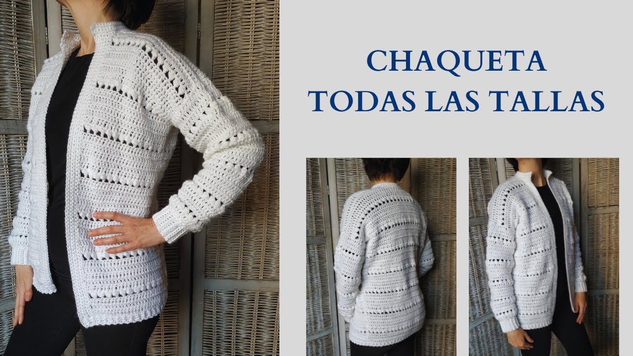 Chaqueta a Crochet Todas las Tallas Feliz Año Nuevo