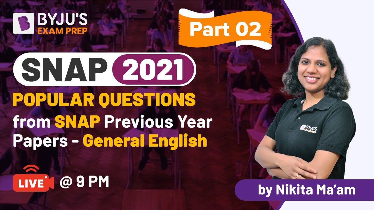 SNAP 2021 | Popular Questions from SNAP Previous Year Paper - GE | Part-2 | BYJU'S Exam Prep