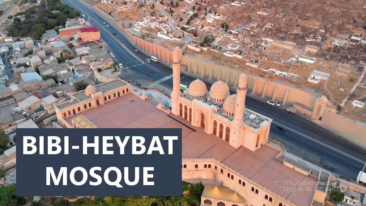 Bibi-Heybat Mosque Baku - Aerial Drone Footage