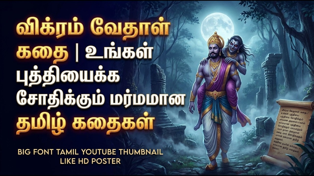 விக்ரம் வேதாளம் கதை | புத்தியை சோதிக்கும் மர்ம தமிழ் கதைகள்