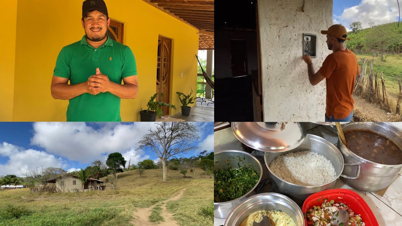 PATRÍCIO VEIO VER A QUESTÃO DA ENEGIA DA CASINHA / TUDO CERTO PARA VIREM LIGAR + FAZENDO FEIJOADA!!!