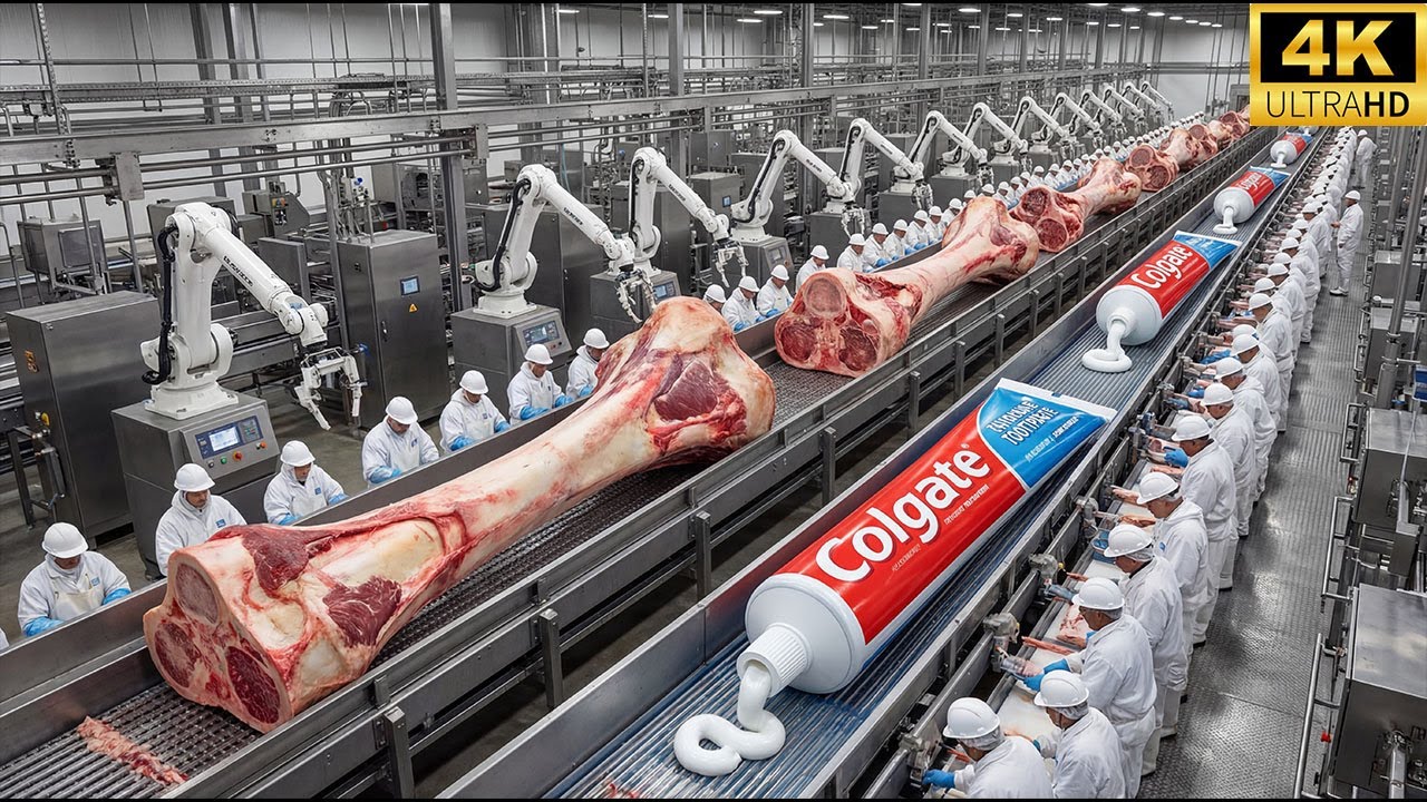 Dentro De La F&aacute;brica De Pasta Dental 🏭 De Huesos Animales A Pasta De Dientes | Proceso Completo