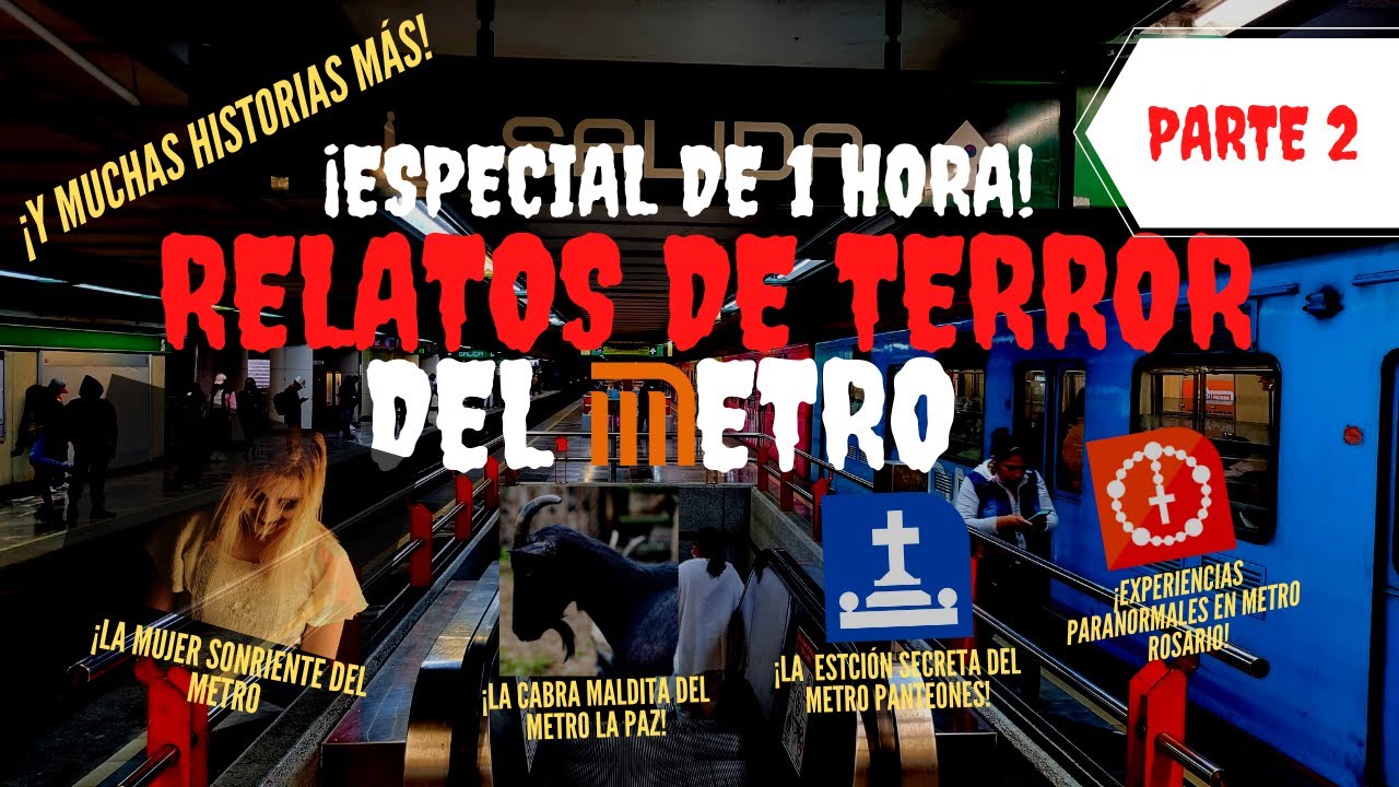 1 HORA DE HISTORIAS DE TERROR DEL METRO DE LA CDMX  (VOL. 2)