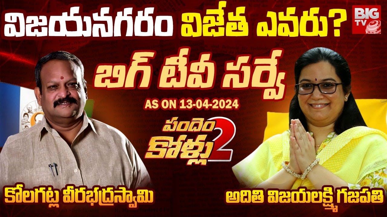 BIG TV Survey On vizianagaram | Kolagatla Veerabhadraswamy and Aditi Vijayalakshmi Gajapathy
