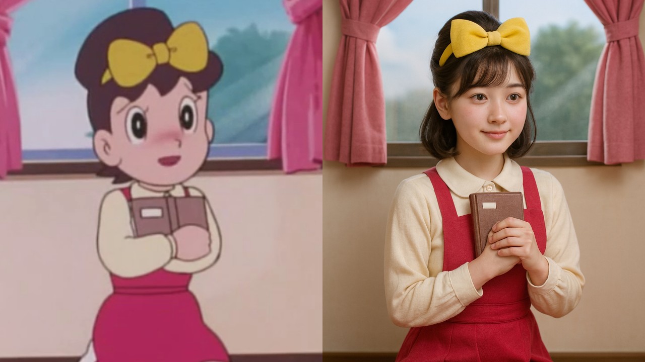 Obake No Q Taro Characters in Real Life | AI Transformation