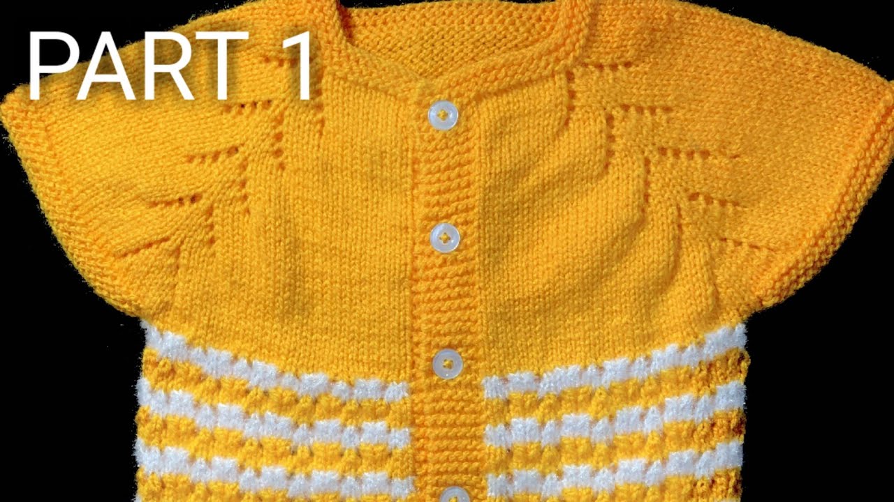 New Knitting Design/Pattern For Two Colour Baby Sweater Design#252 गले से शुरू होने वाला बेबी स्वेटर
