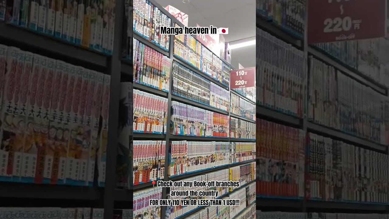 Authentic Japanese Manga in Japan for as low as 110yen! #japan #japantravel #notsponsored #tokyo