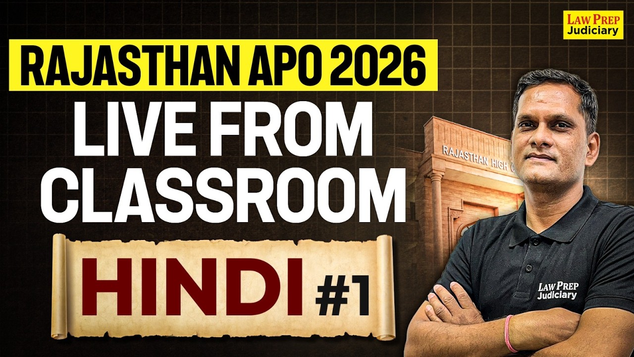 Rajasthan APO 2026 | Hindi | Part 1 | Live From Classroom | Raj APO Preparation 2026