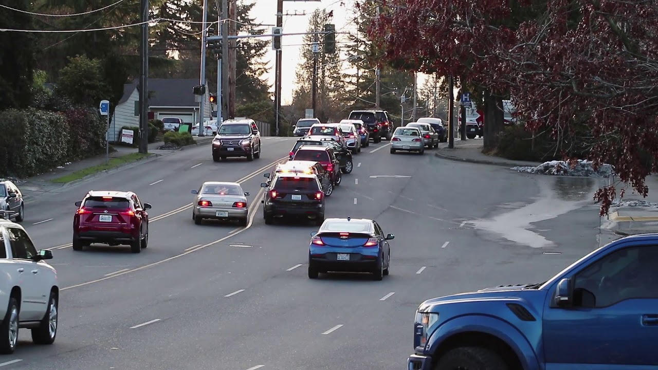 3 Snohomish County Sheriff's Office Units responding Code 3 in Edmonds, WA 02/21/2019