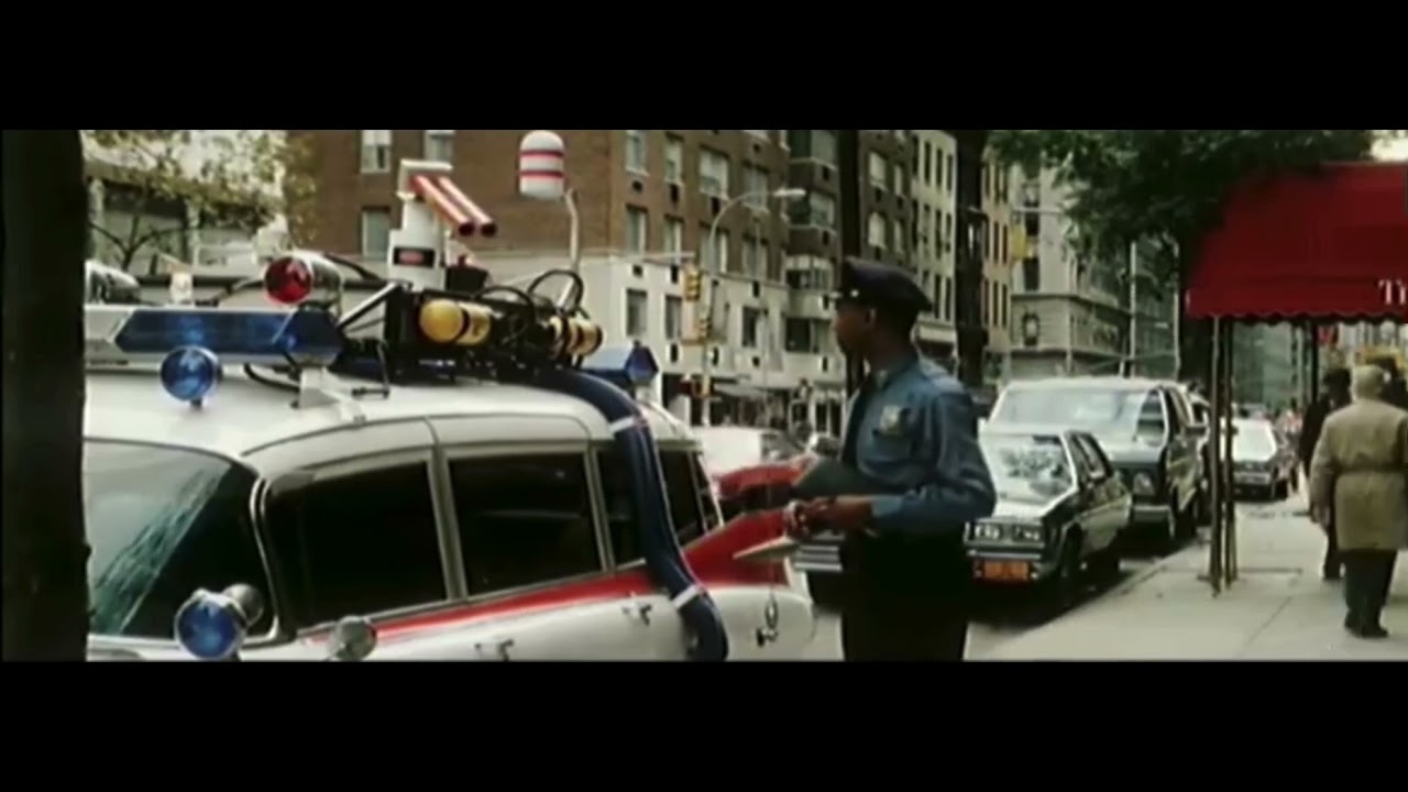 Ghostbusters: Ecto 1 Lights Ticket On Fire. (Deleted Scene)