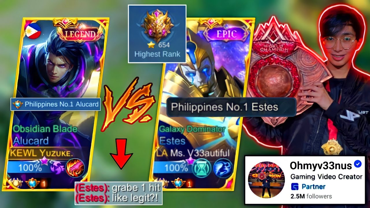Yuzuke Vs BLCK OHMYV33NUS! | Top Global Alucard Vs M3 World Champion Famous Pro Player! | Who Win?!🔥