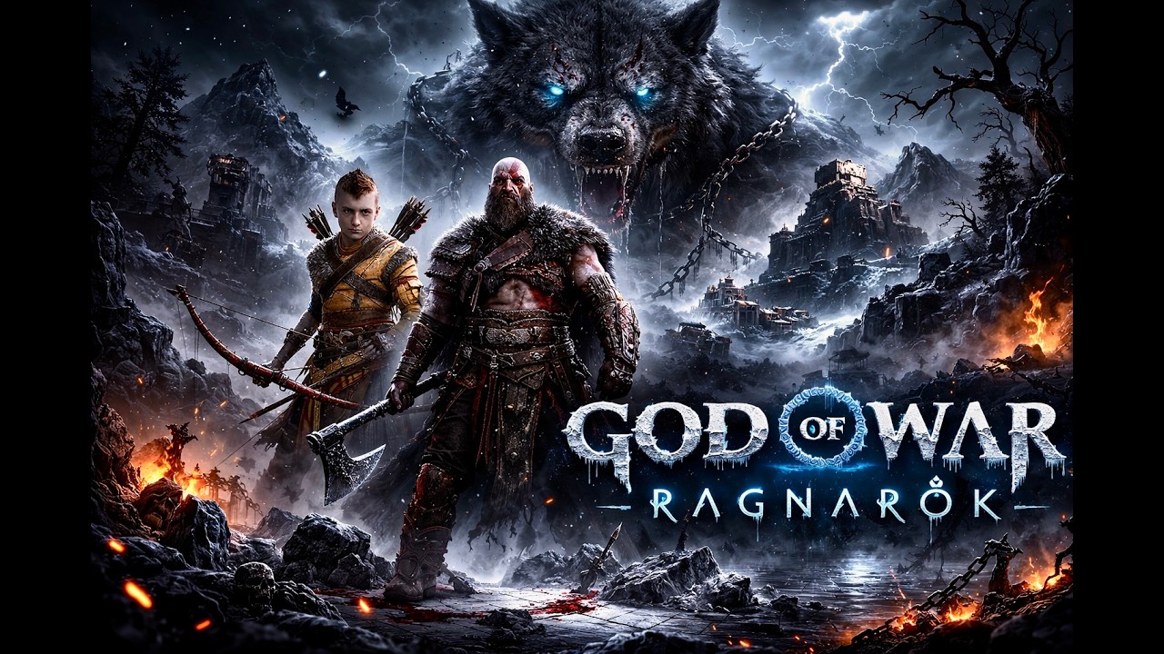 GOD OF WAR RAGNAROK KRATOS FIGHT WITH GIANT DOG😱