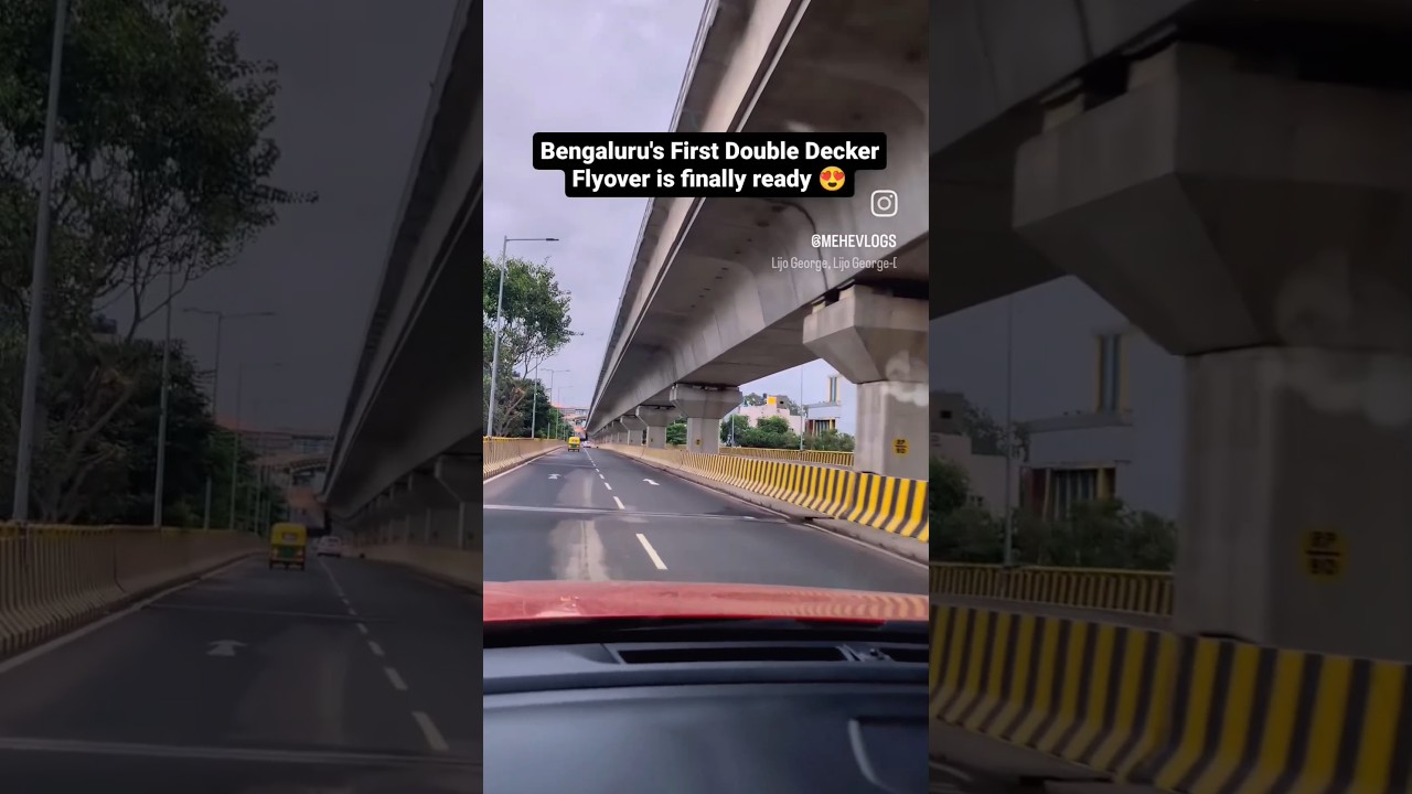 Bengaluru first double decker flyover #doubledecker #silkboard #flyover #roads #infrastructure