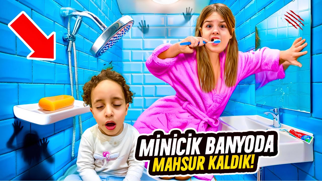 KUZEY ELİF 24 SAAT BANYODA KALDIK !! SON ÇIKAN KAZANIR !! KİM KAZANDI ?!