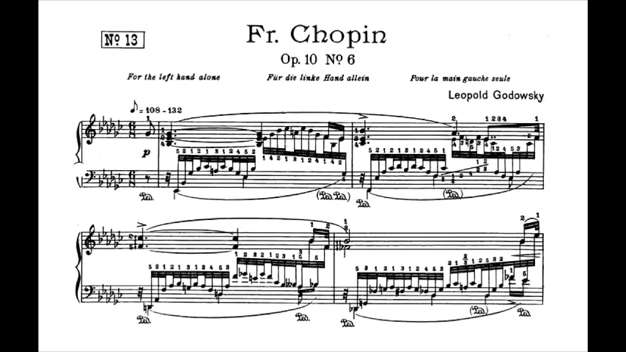 Chopin-Godowsky - Study No. 13 in E-flat minor after Op. 10 No. 6
