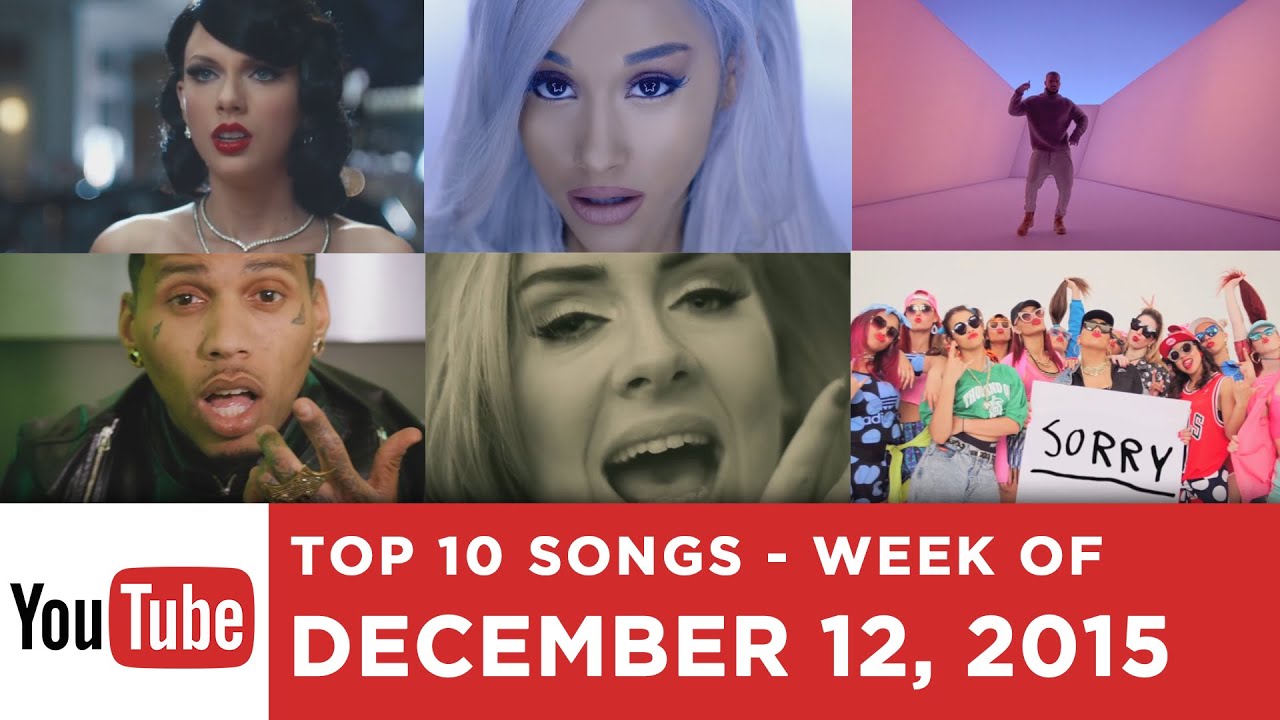 Top 10 Most Popular Songs - Week Of December 12, 2015 (YouTube)
