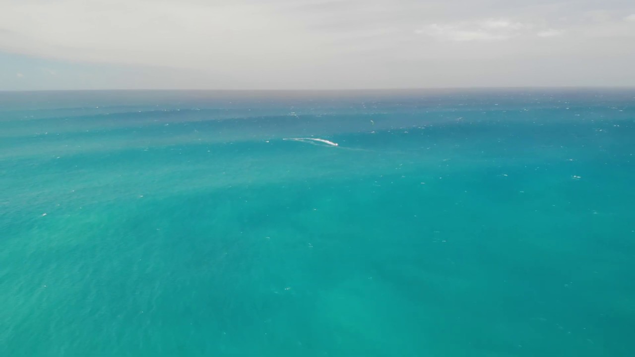 Drone footage - Le Morne, Mauritius - One Eye extreme kitesurfing