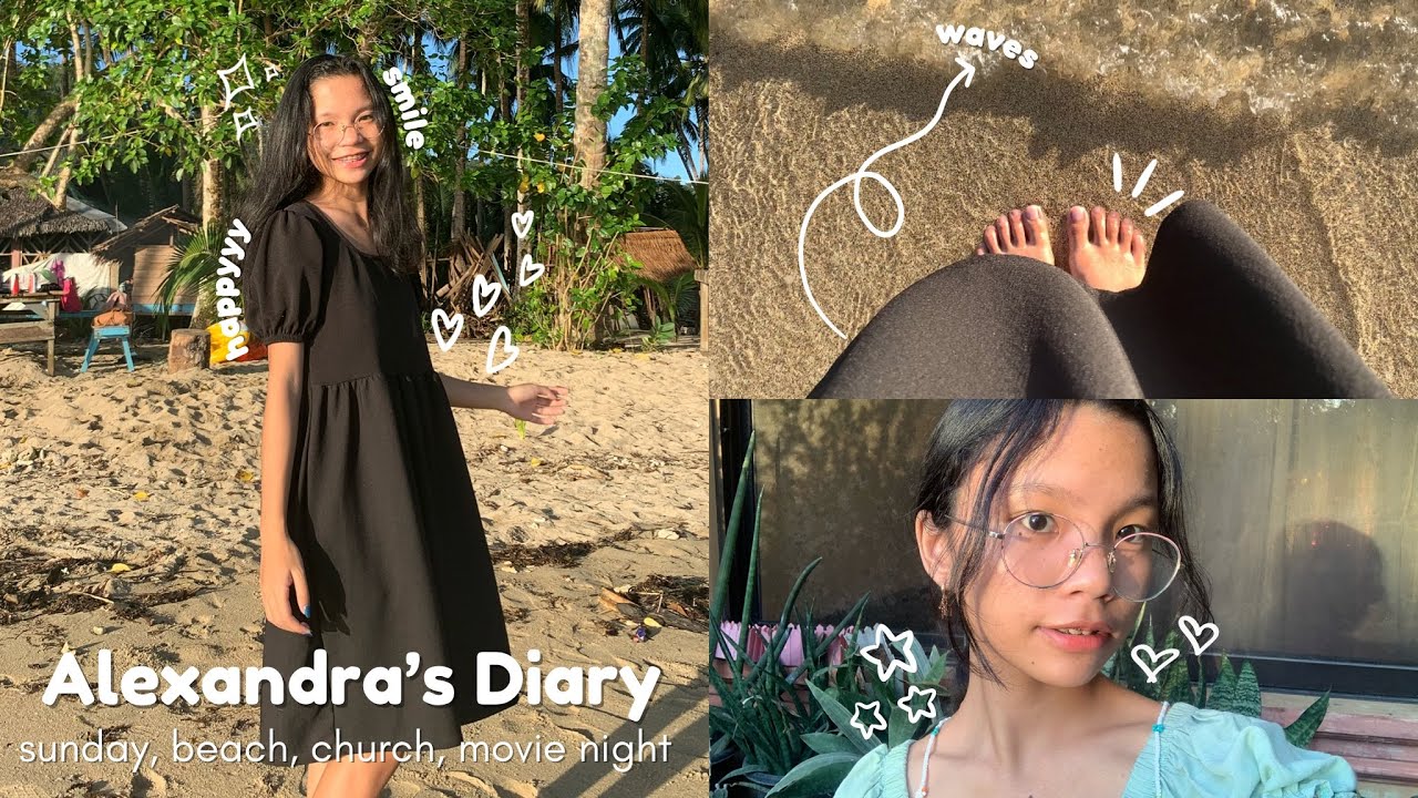 [vlog] 🌊🏖 daily diaries: sunday, beach, church, movie night | Philippines 🇵🇭