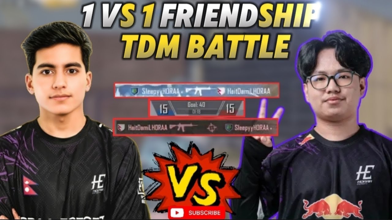 SLEEPY HORAA VS HAITDAMI HORAA NEXT LEVEL FRIENDSHIP TDM BATTLE WHO WIN ?  #PUBGNEPAL #TDM #1VS1