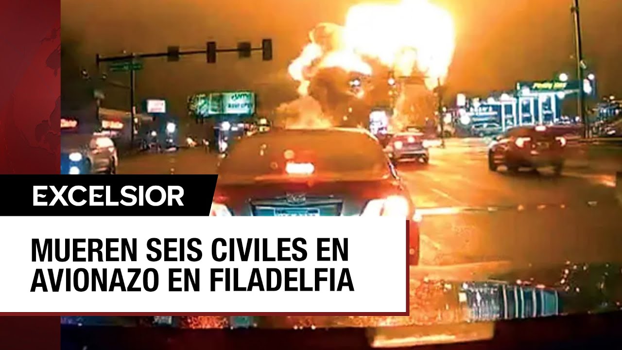 Avión médico con seis mexicanos a bordo se estrella en Filadelfia, EU