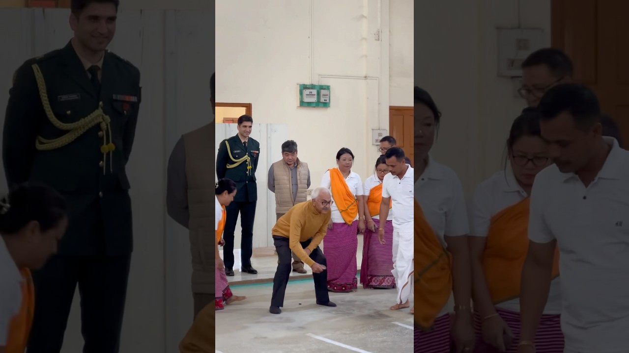 Governor Ajay Kumar Bhalla spotted playing Kang! #SangaiFestival #Manipur #ManipurTourism #Imphal