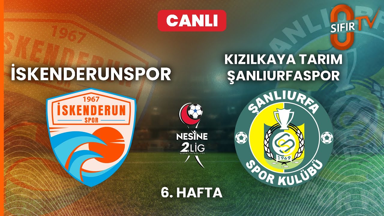 İskenderunspor A.Ş. - Kızılkaya Tarım Şanlıurfaspor