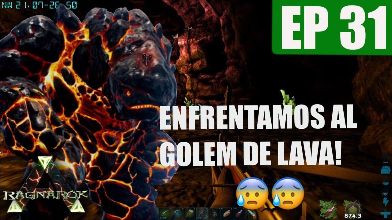 Ark Ragnarok Ep31 Vamos a ala Cueva y enfrentamos al Golem de Lava!!😨😨  | DannySky