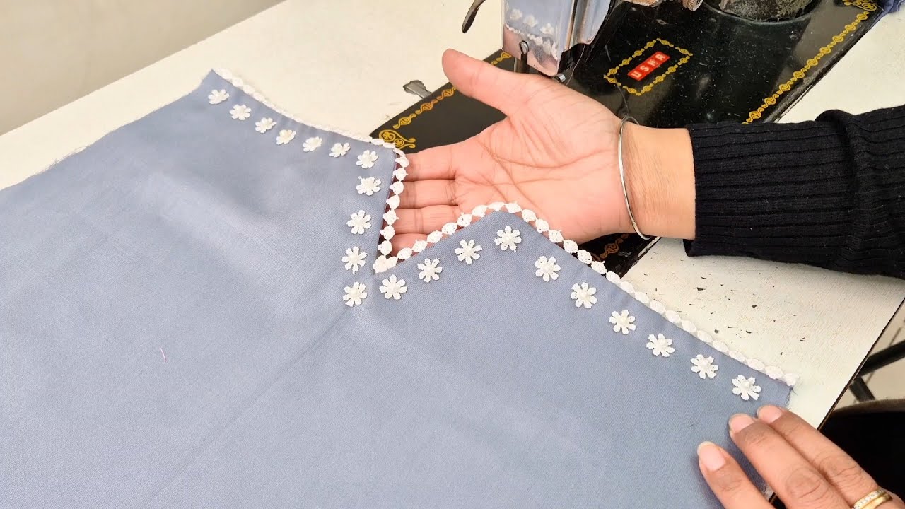 बनाने में आसान है ये कितना Stylish Trouser डिज़ाइन | Trouser Design with Fabric Patti