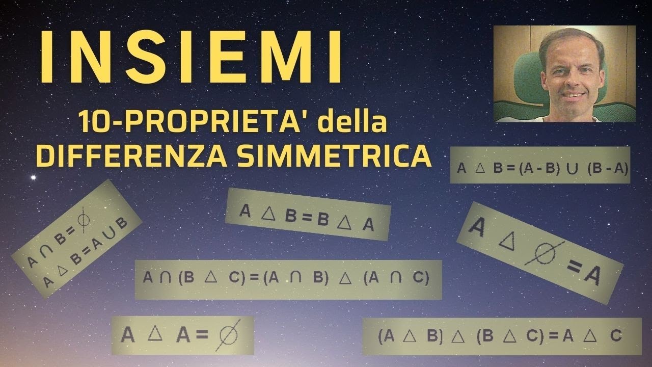 10.PROPRIETA' DELLA DIFFERENZA SIMMETRICA TRA INSIEMI