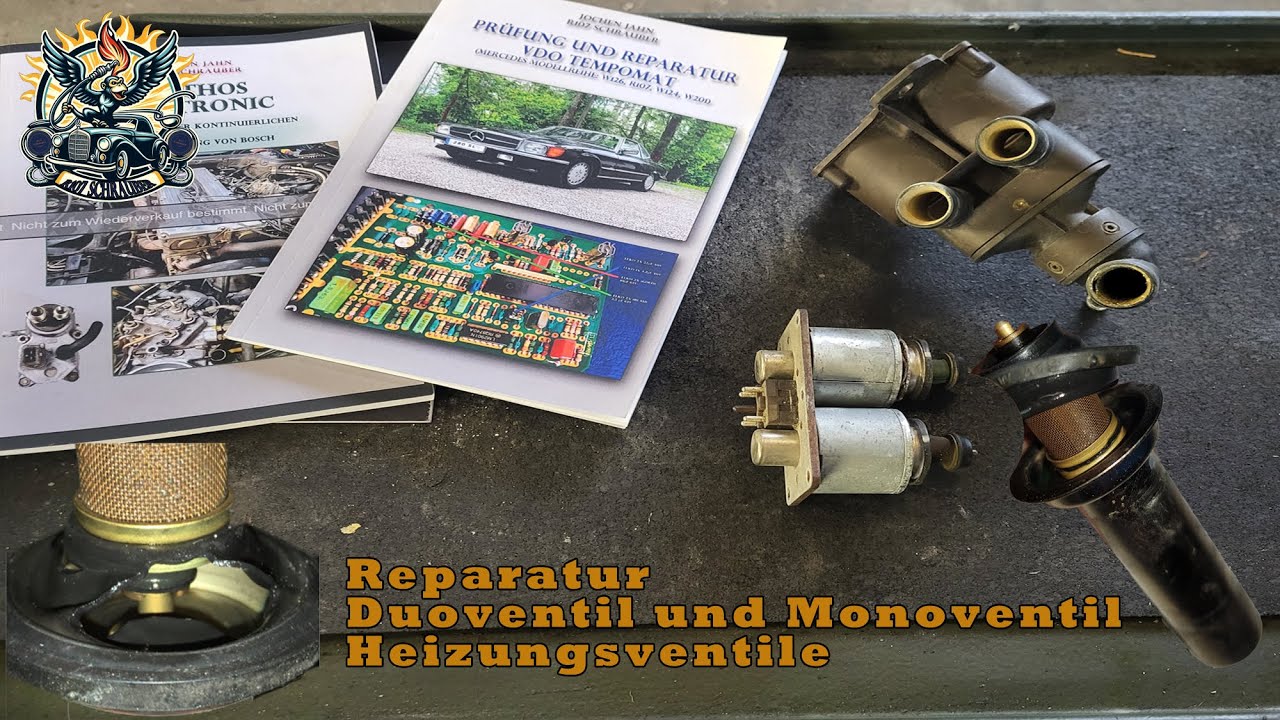 Mercedes Heizungsventile im R107, W126 und W124, DUOVENTILE und MONOVENTILE - Membranwechsel