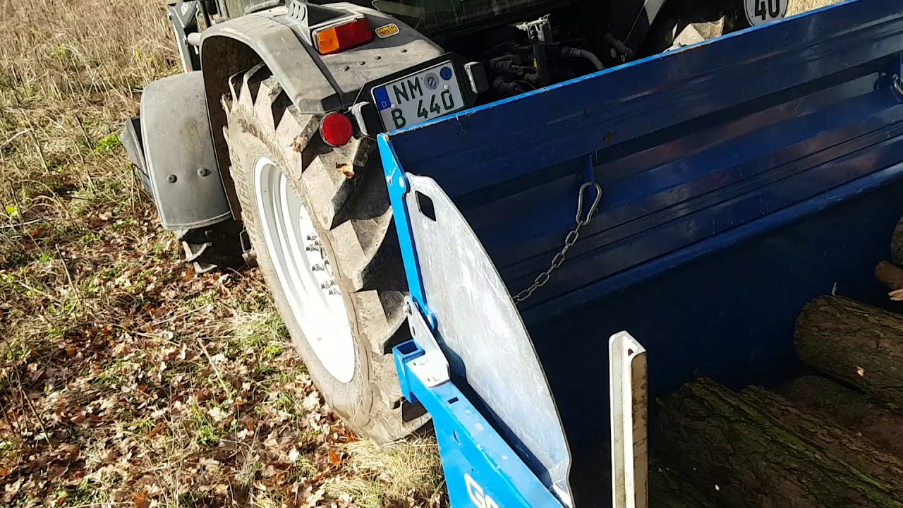 Waldarbeit mit Deutz Aģroplus 3.15 und Goweil  GHU 10