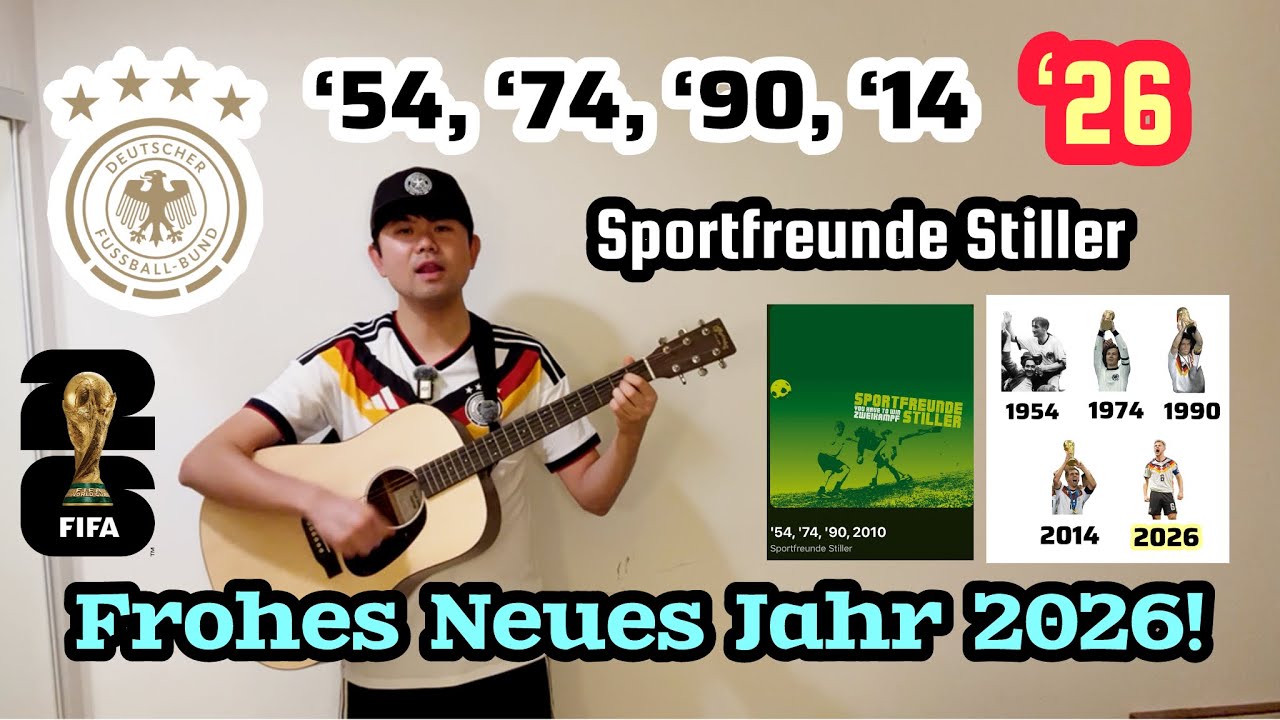 ’54, ’74, ’90, ’14, ’26 Sportfreunde Stiller Gitarrencover (‘54, ‘74, ‘90, 2010) für WM 2026