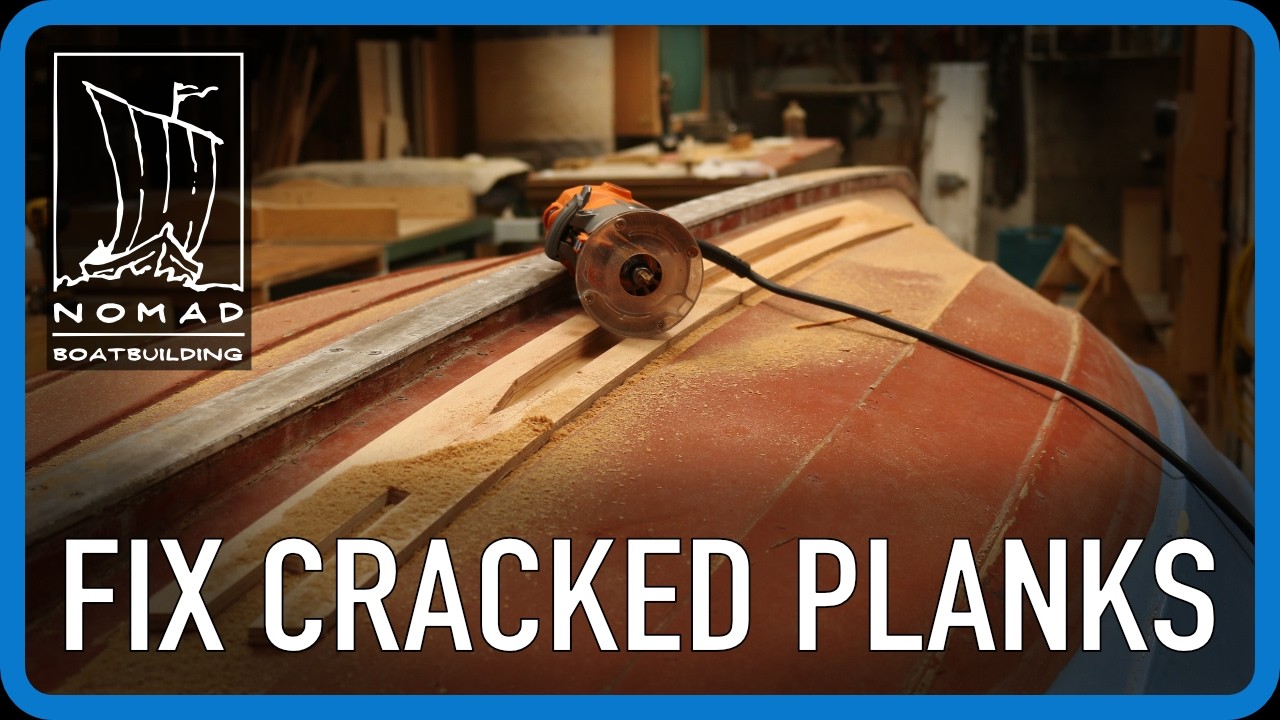 Repairing cracks in lapstrake planks with West System Epoxy