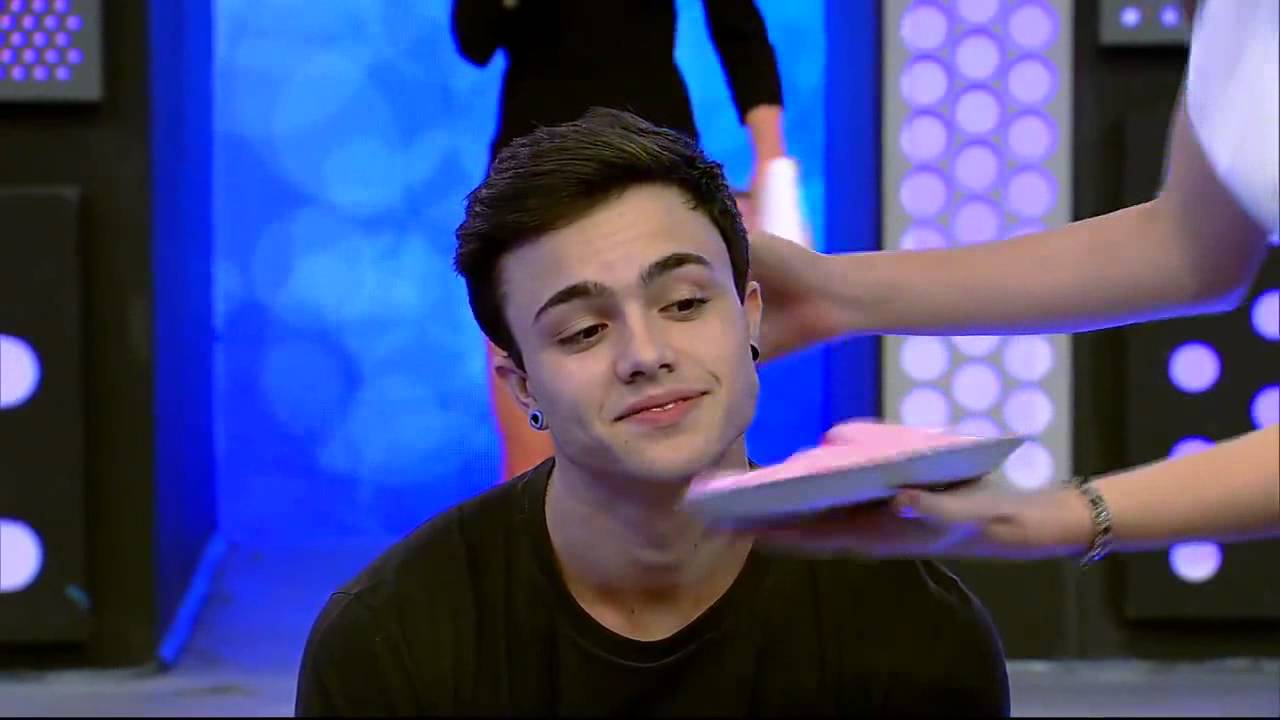 Handsome Model Getting Pied