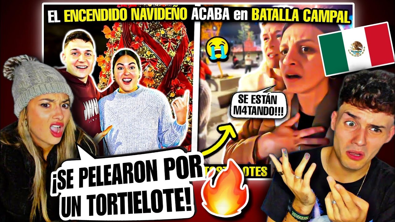 NUESTROS TIOS van al ENCENDIDO NAVIDEÑO de MÉXICO y ACABAN en UNA BATALLA 🇲🇽😱 *REACCIÓN*