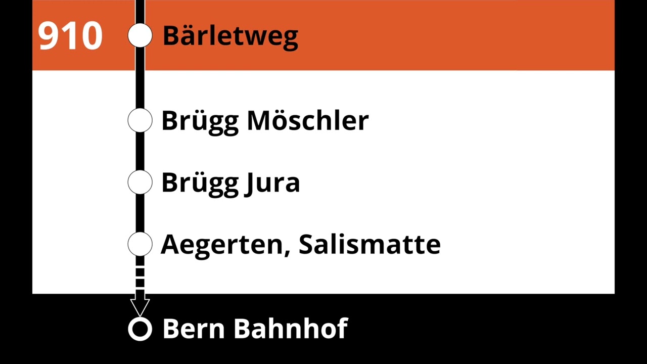 RBS Ansagen • 910 (M10) • Biel/Bienne – Bern