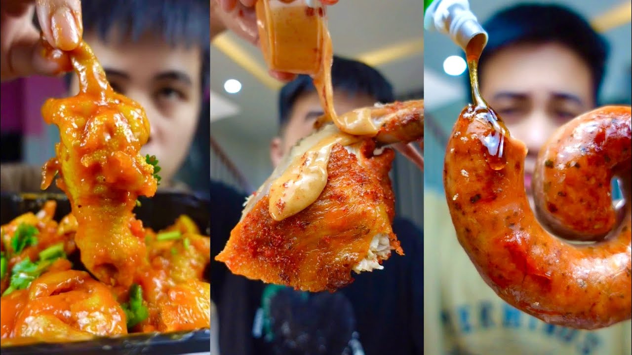 Sự lựa chọn siêu ngon, xúc xích, gà nướng, chân gà và cái kết