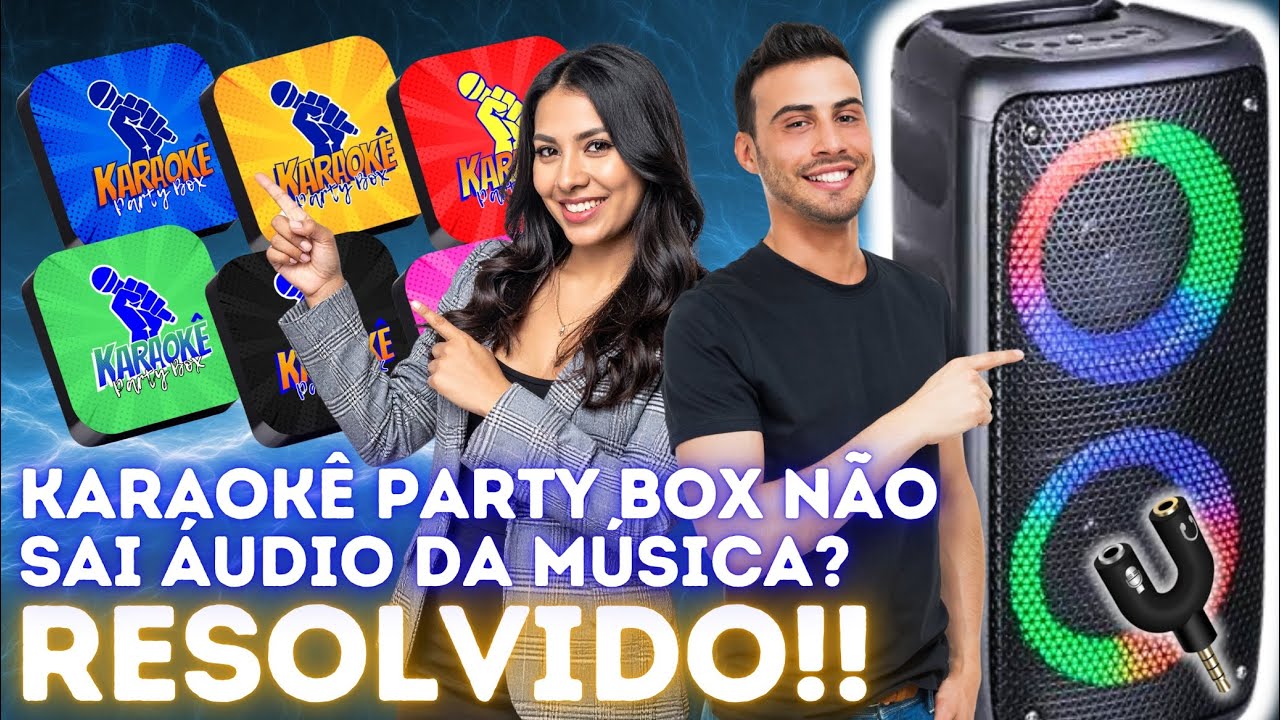 Não sai áudio da música na caixa de som do Karaokê Party Box? Saiba como resolver!