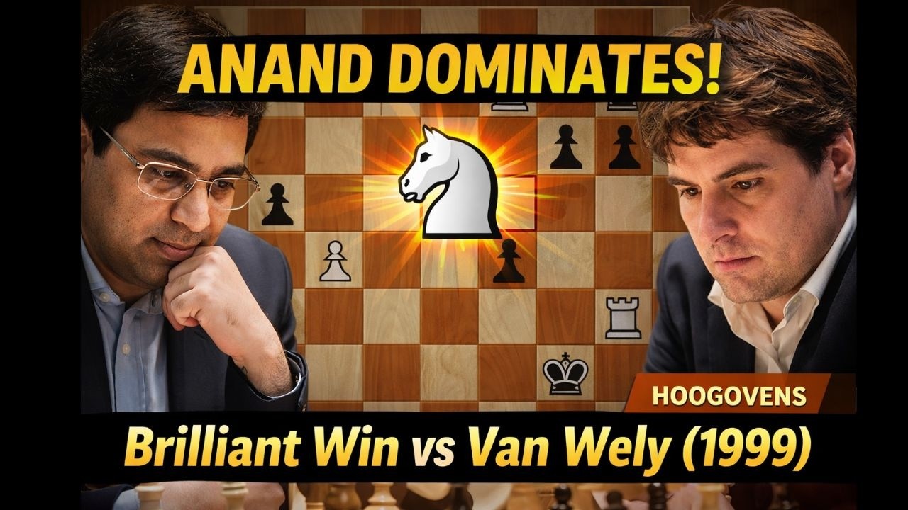 Viswanathan Anand vs Loek Van Wely (1999) | Hoogovens Round 11 | Brilliant White Victory